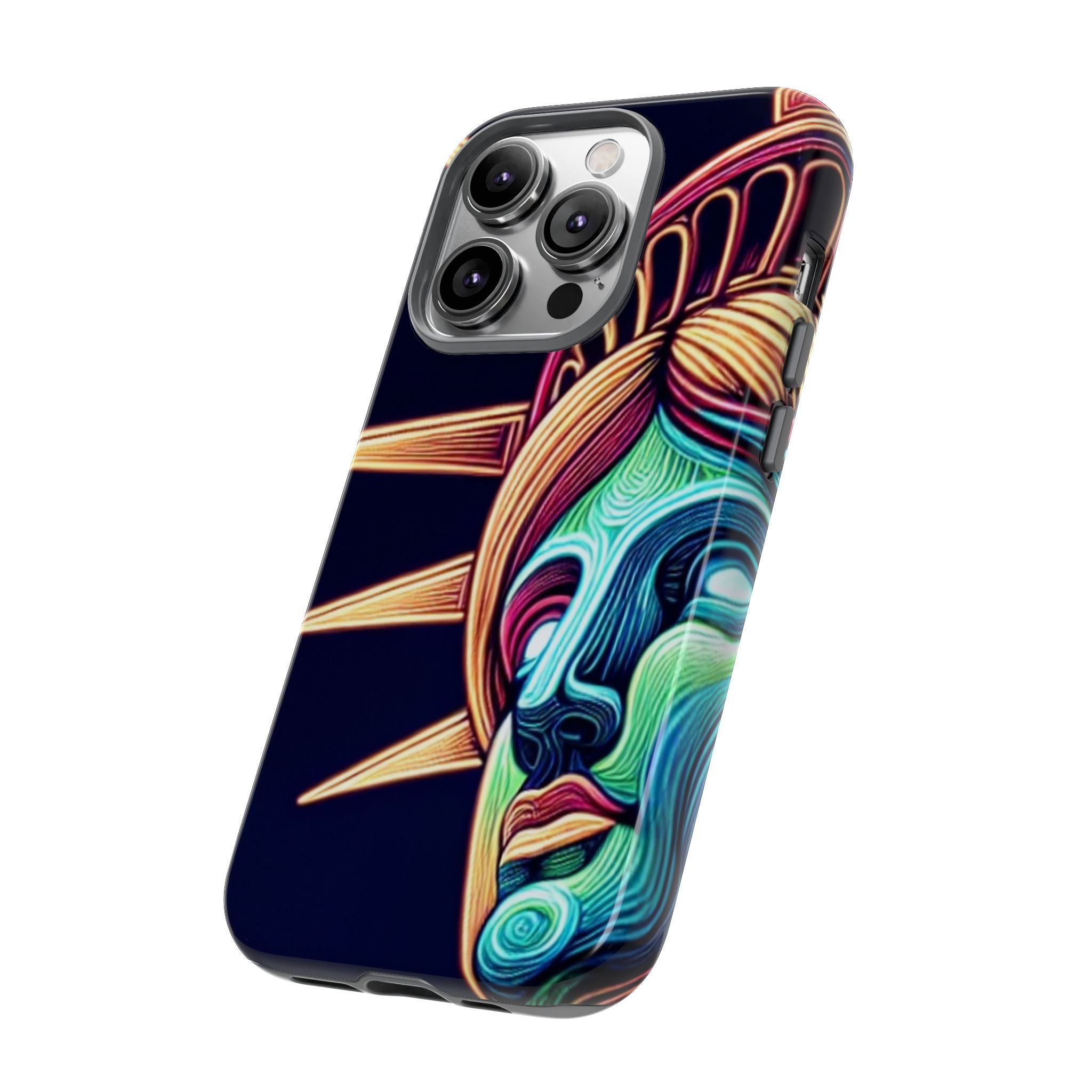 Statue of Liberty Neon Glowing Art Tough Case for Android & iPhone