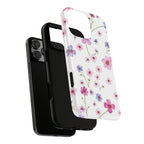 Floral Pink Wildflower Tough Phone Case for iPhone