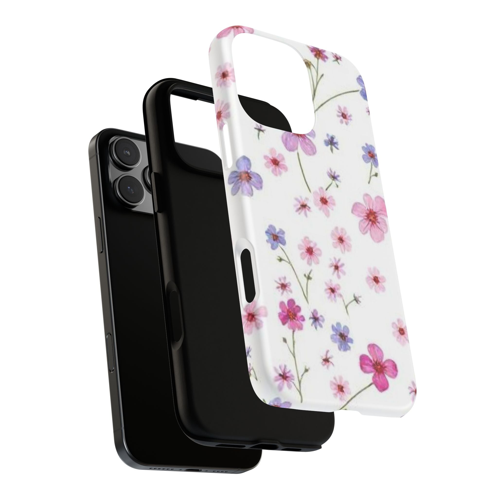 Floral Pink Wildflower Tough Phone Case for iPhone