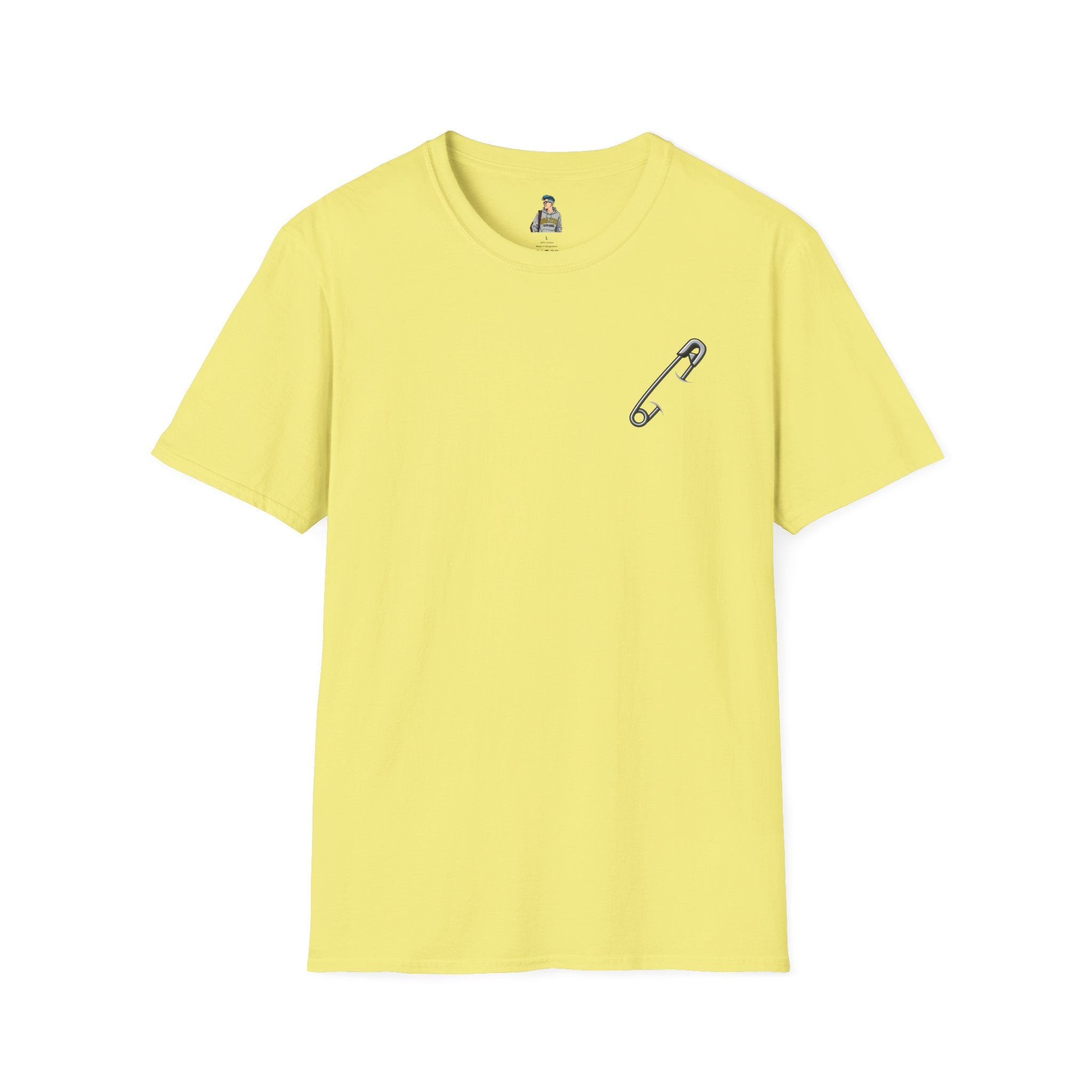 Live and Let Live Safety Pin Unisex Softstyle T-Shirt - Casual LGBTQ+ Pride Tee