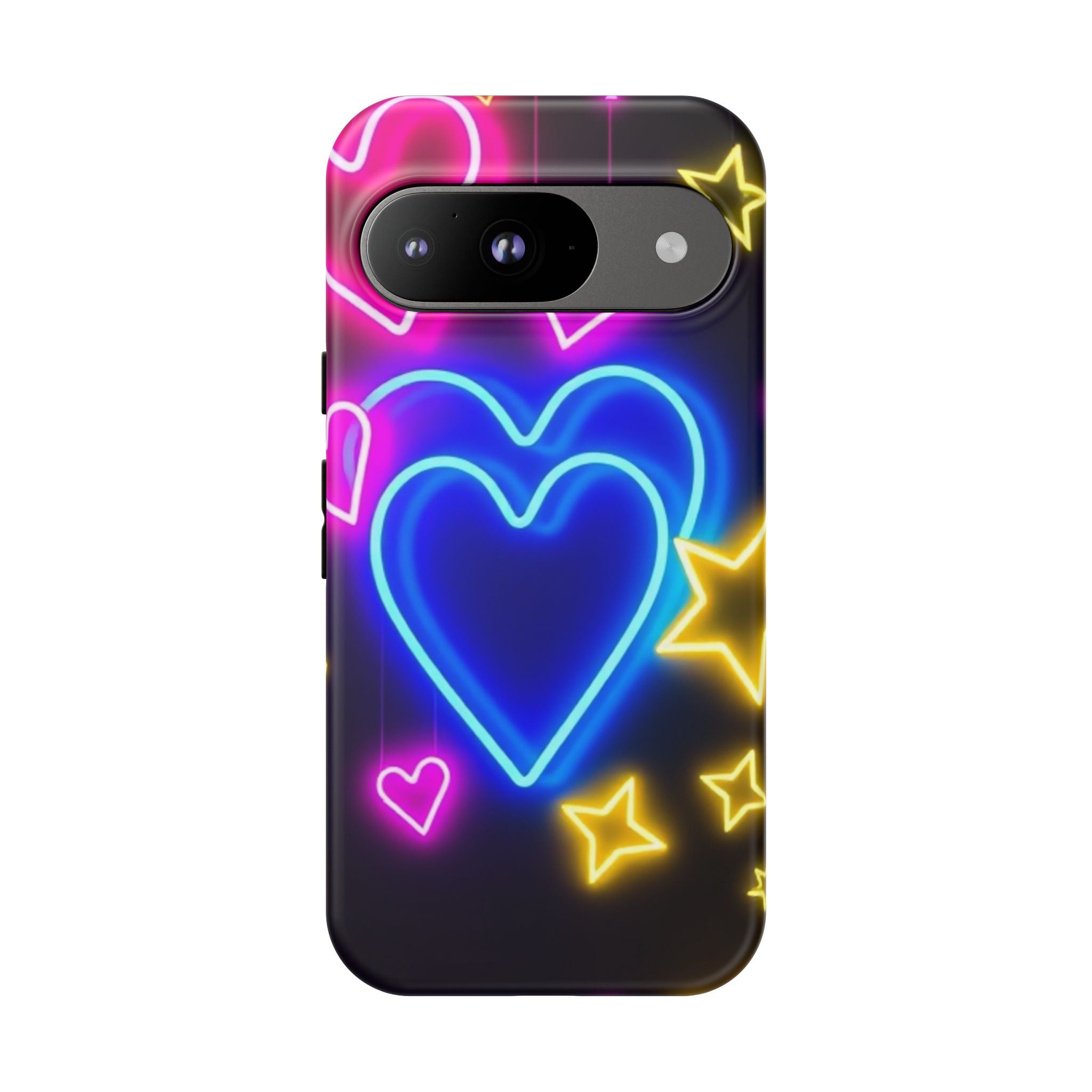 Android OR iPhone Compatible Cases - Neon Love Design - Unique Tough Cases