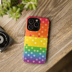 Rainbow Polka Dot Tough Phone Case for iPhone