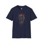 Abstract Rainbow Splatter Face Tee