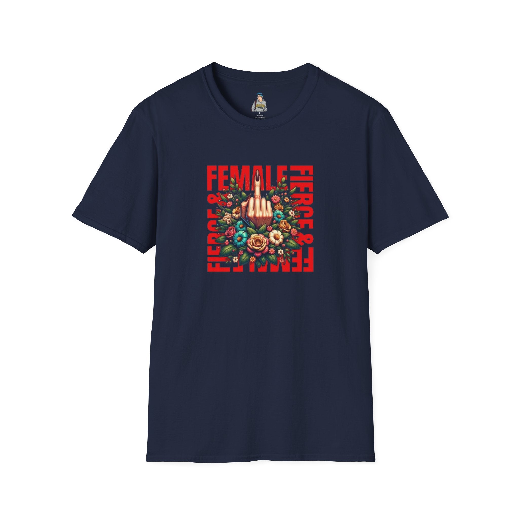 Fierce Female Unisex T-Shirt - Softstyle Floral Graphic Tee