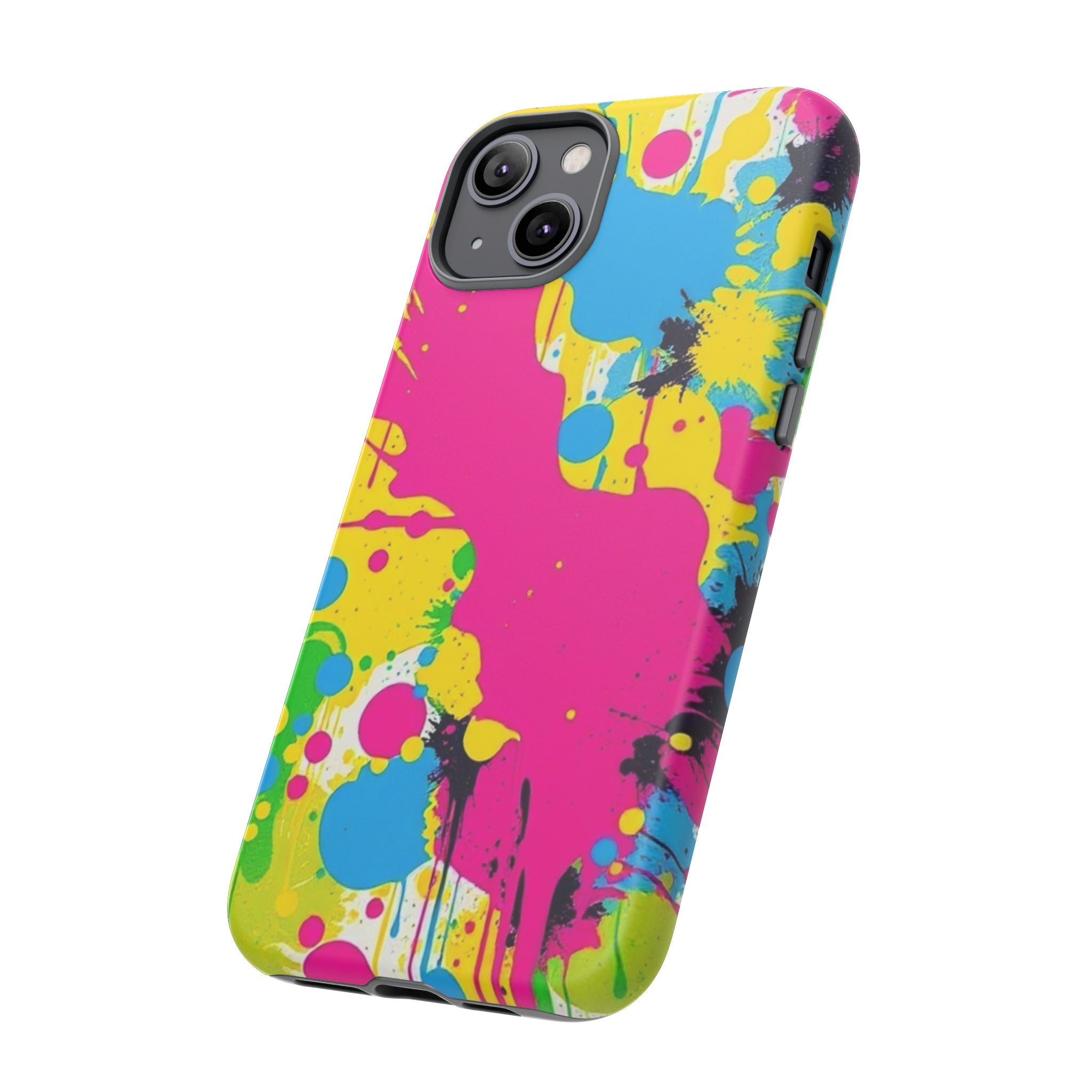 Android OR iPhone Compatible Cases - Crazy Retro Color Splash Design - Unique Tough Cases