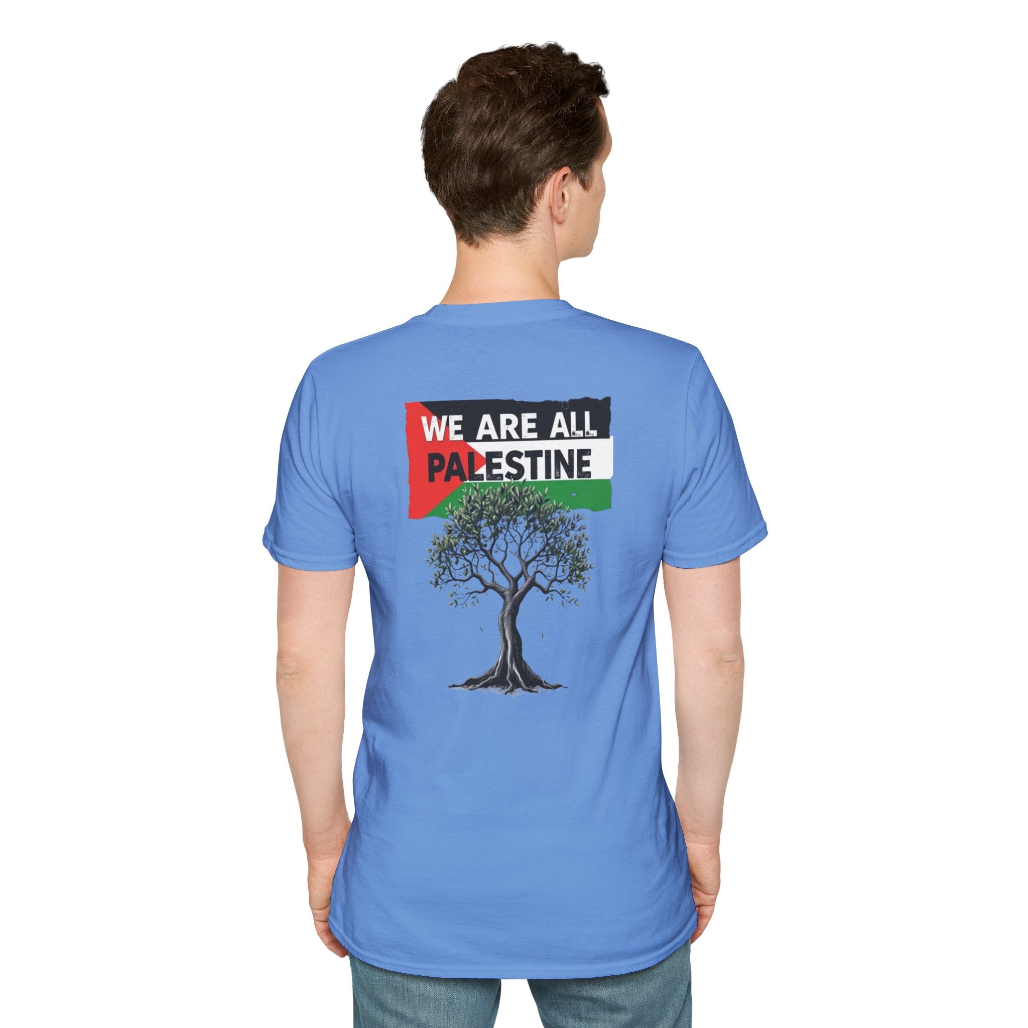 Unisex Softstyle T-Shirt: Stand with Gaza & We Are All Palestine Graphic Tee