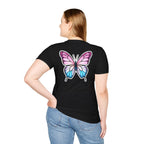 Trans Caterpillar to Butterfly Transformation T-Shirt, Unisex Graphic T-Shirt