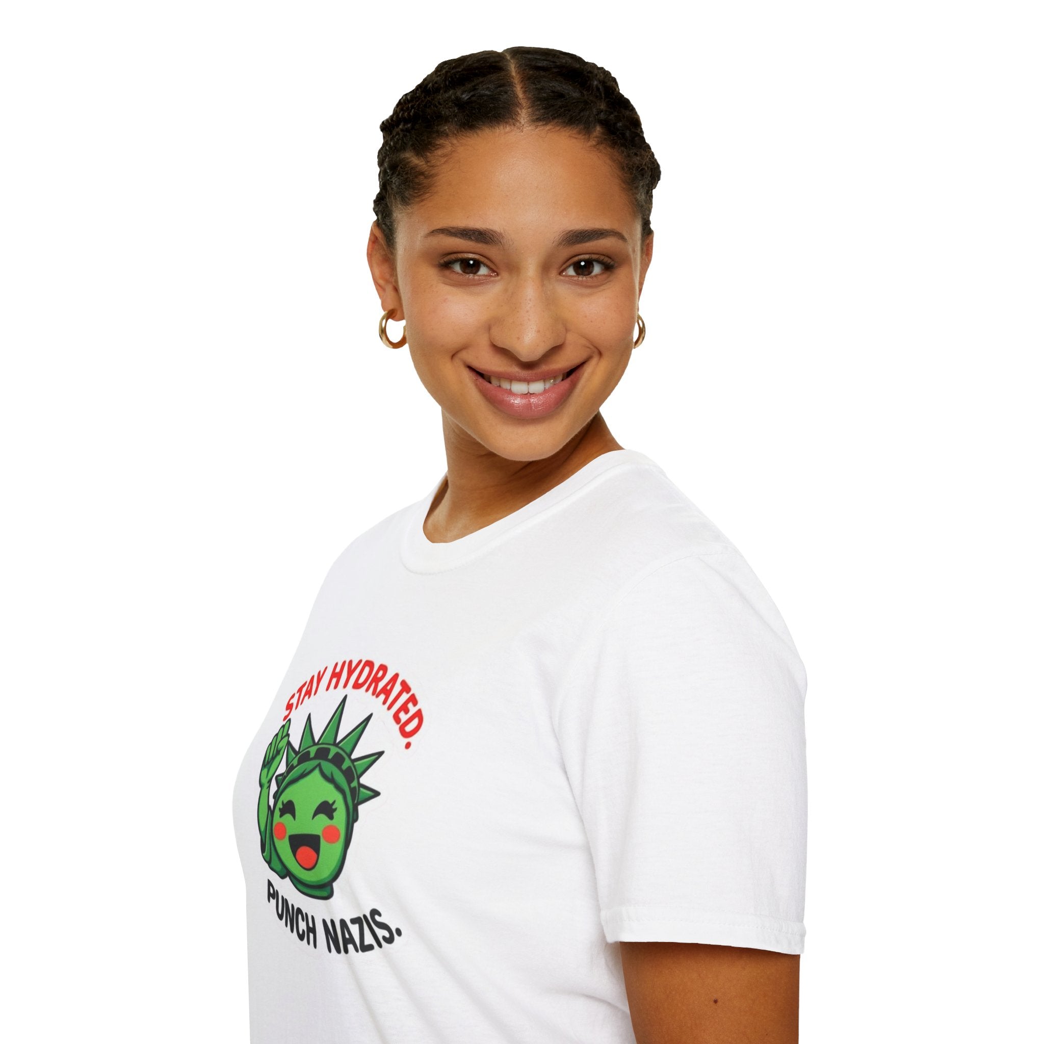 Stay Hydrated, Punch Nazis Funny Political Activism Tee