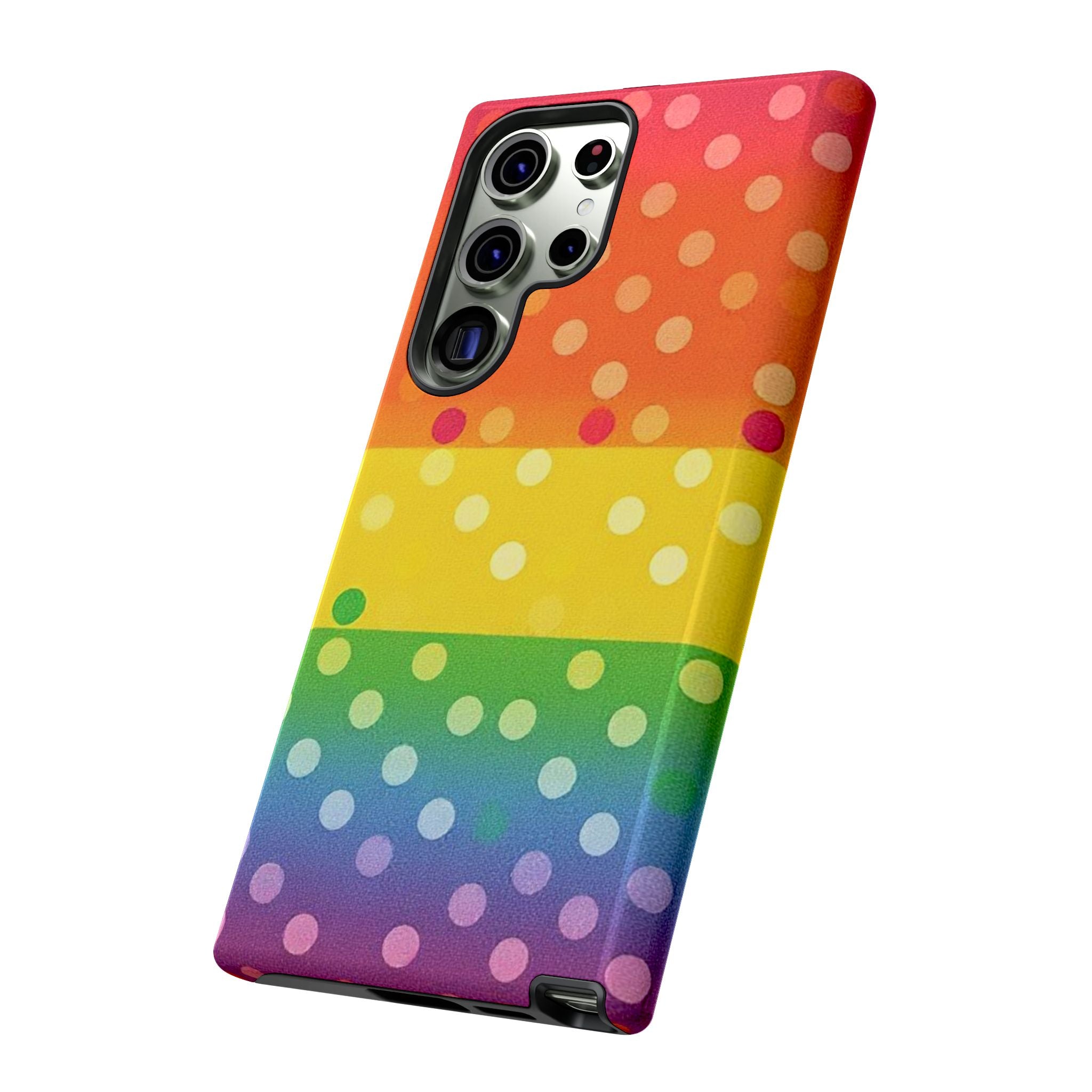 Rainbow Polka-Dot Tough Case for Android