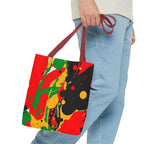 Green, Red Yellow Paint Splatter Tote Bag