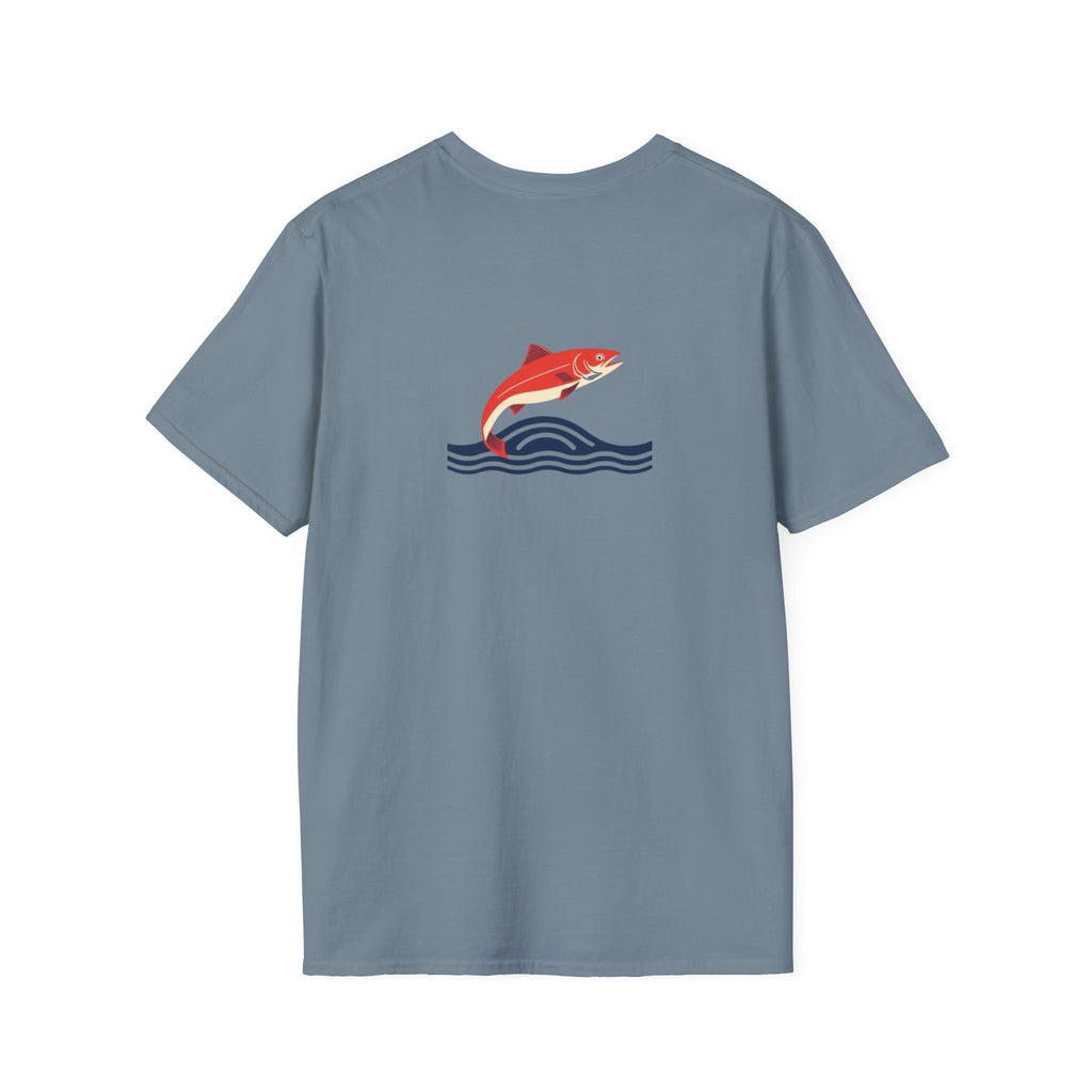 Jumping Salmon Native Pride Softstyle Unisex T-shirt