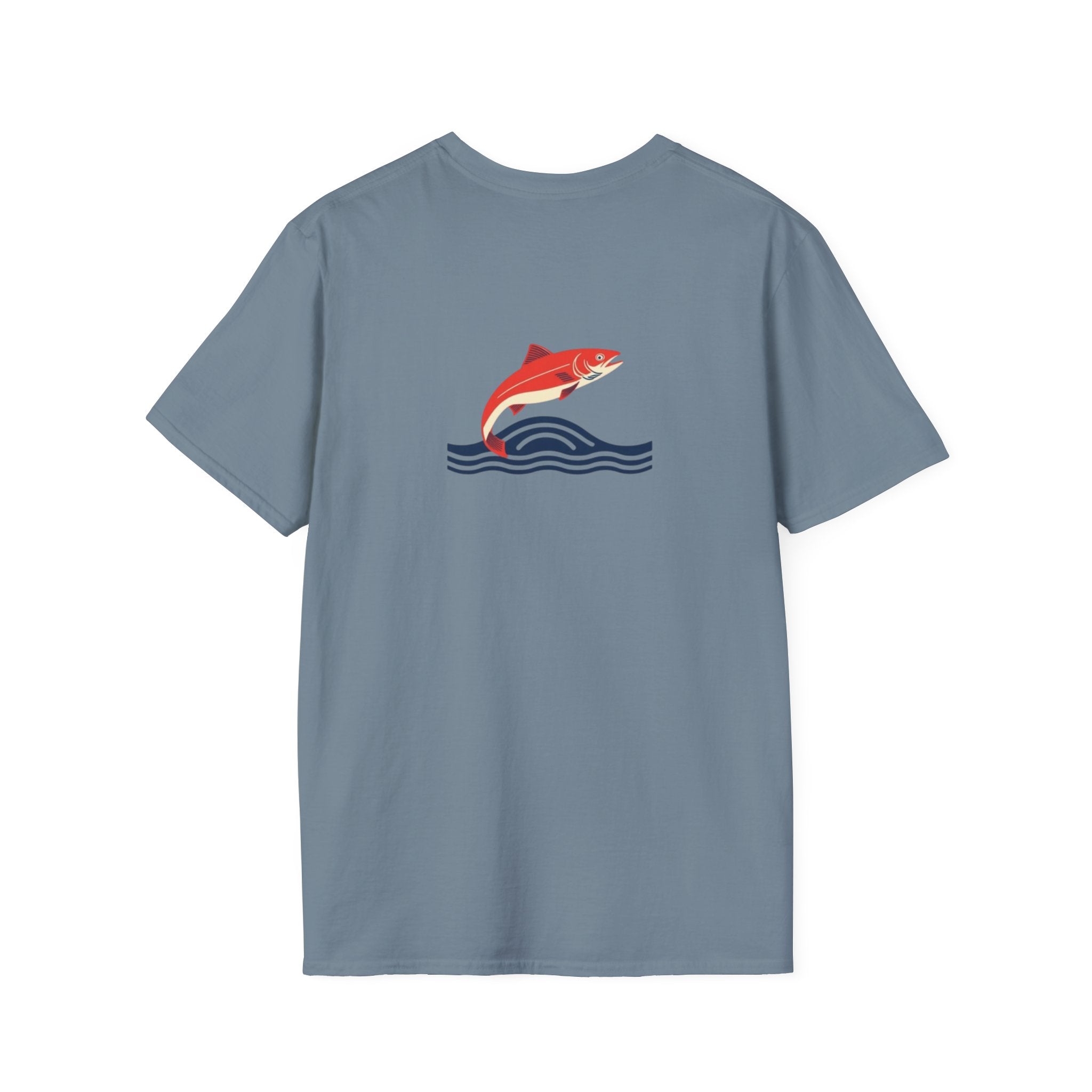 Jumping Salmon Native Pride Softstyle Unisex T-shirt