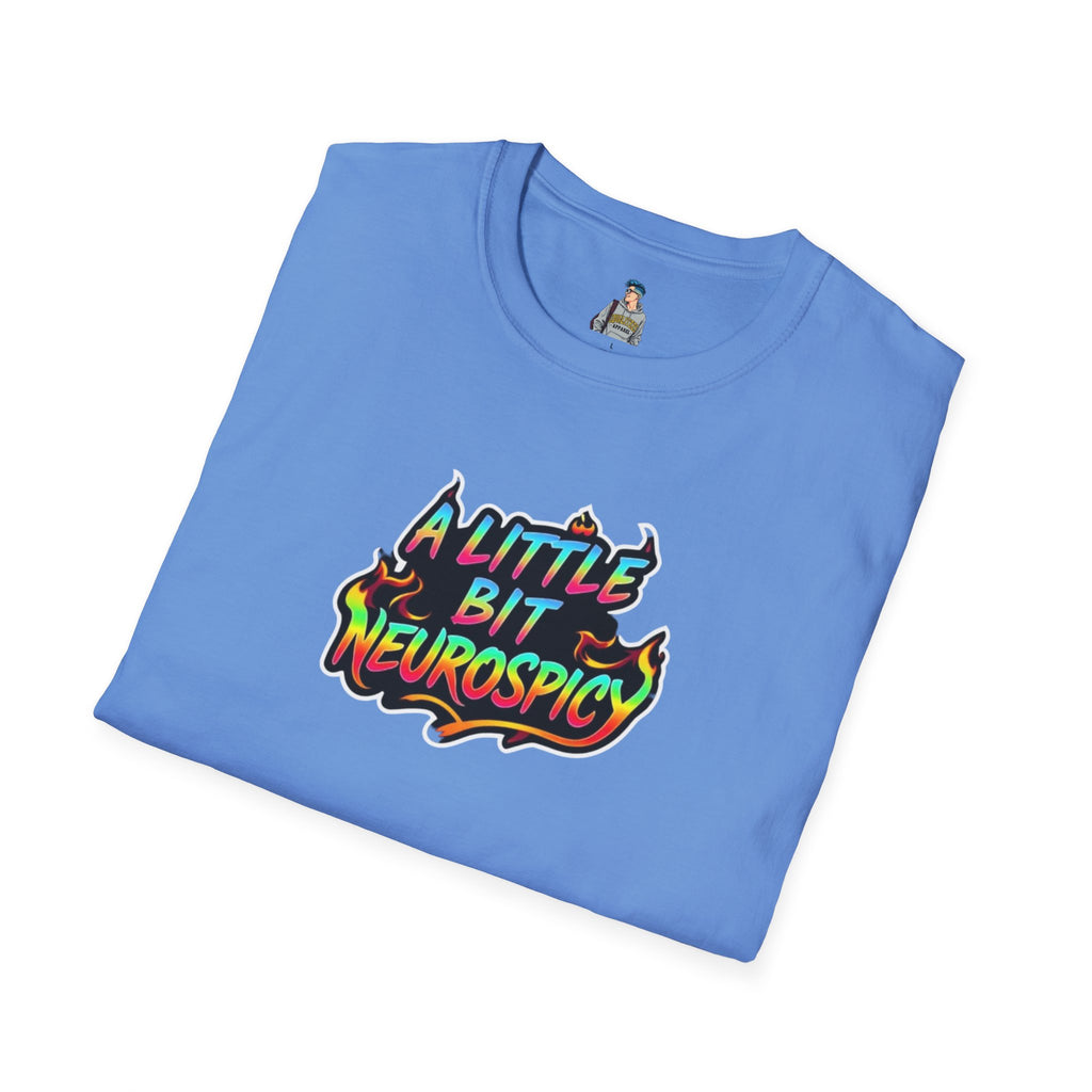 A Little Bit Neurospicy Unisex Softstyle T-Shirt - Fun & Quirky Graphic Tee for Neurodivergent Awareness