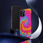 Vibrant Tie-Dye Swirl Protective Tough Case for iPhone