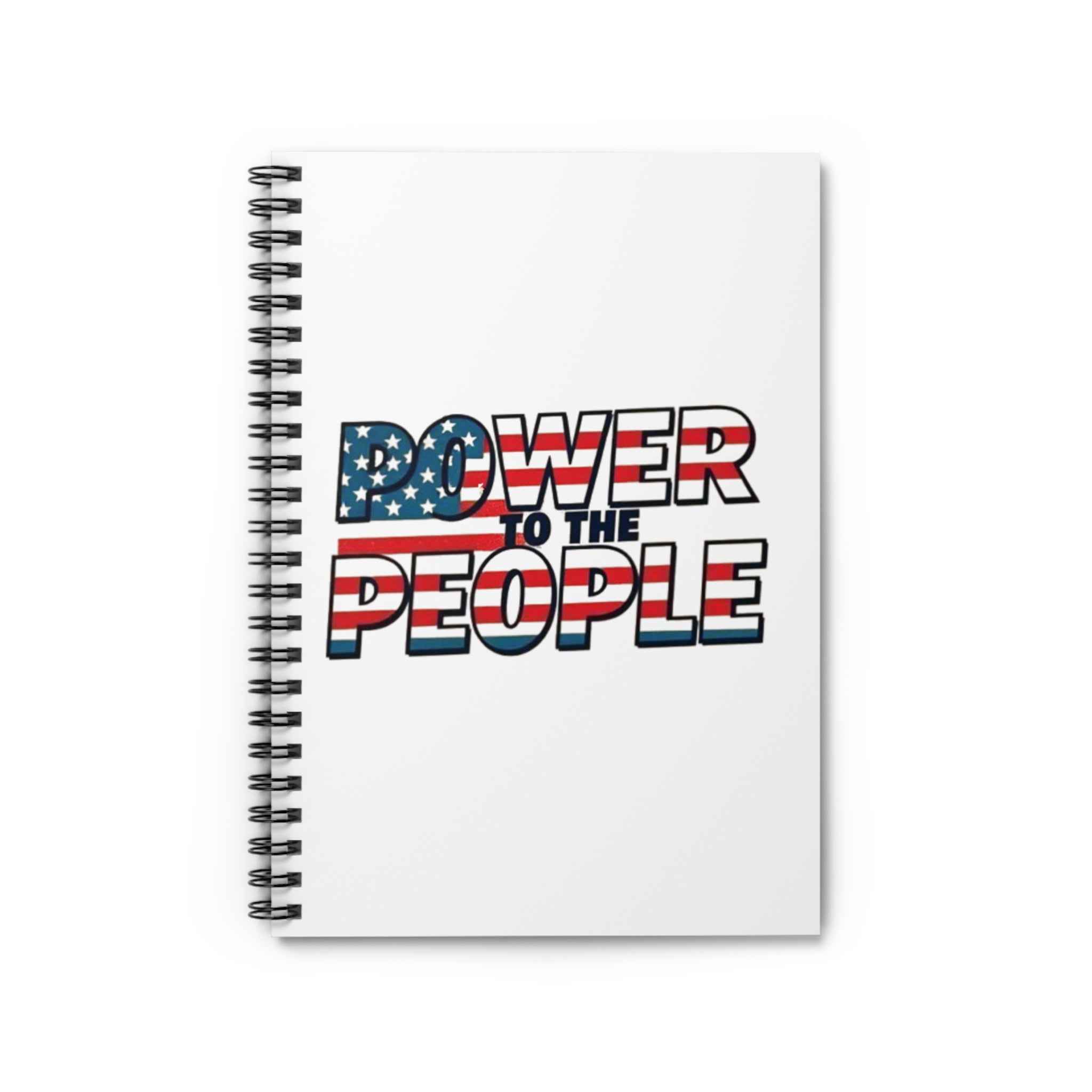 Patriotic Spiral Notebook - Power to the People | Ruled Line Journal for Activists & Students
