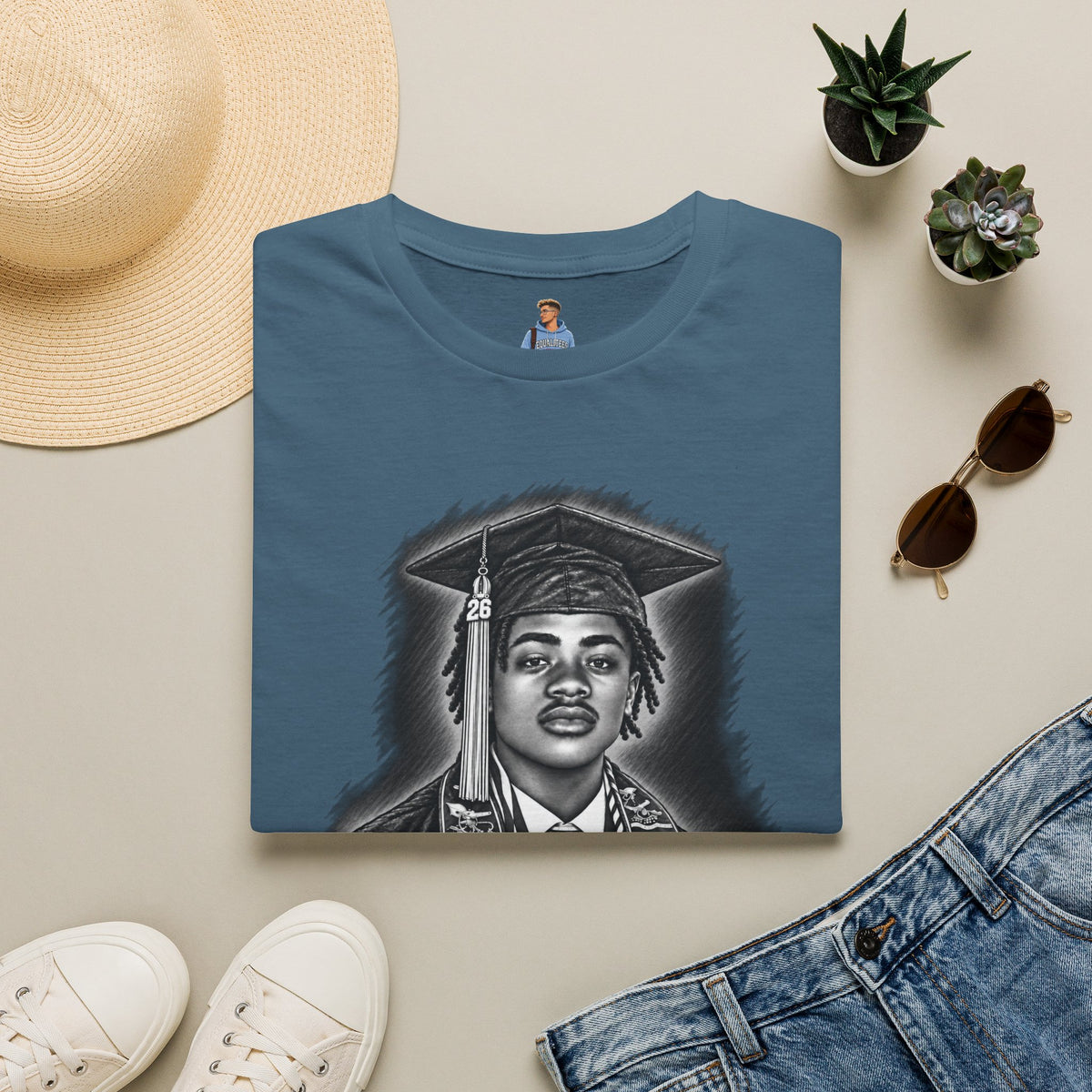 Portrait Front and Back - In Memory of Pierre Damas Bel T-Shirt