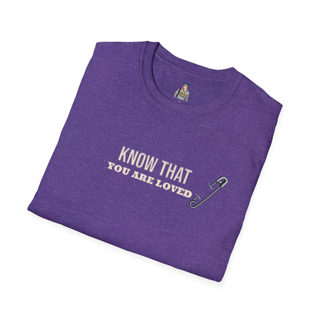 Safety Pin Know That You Are Loved Inspirational Tee Unisex Softstyle T-Shirt
