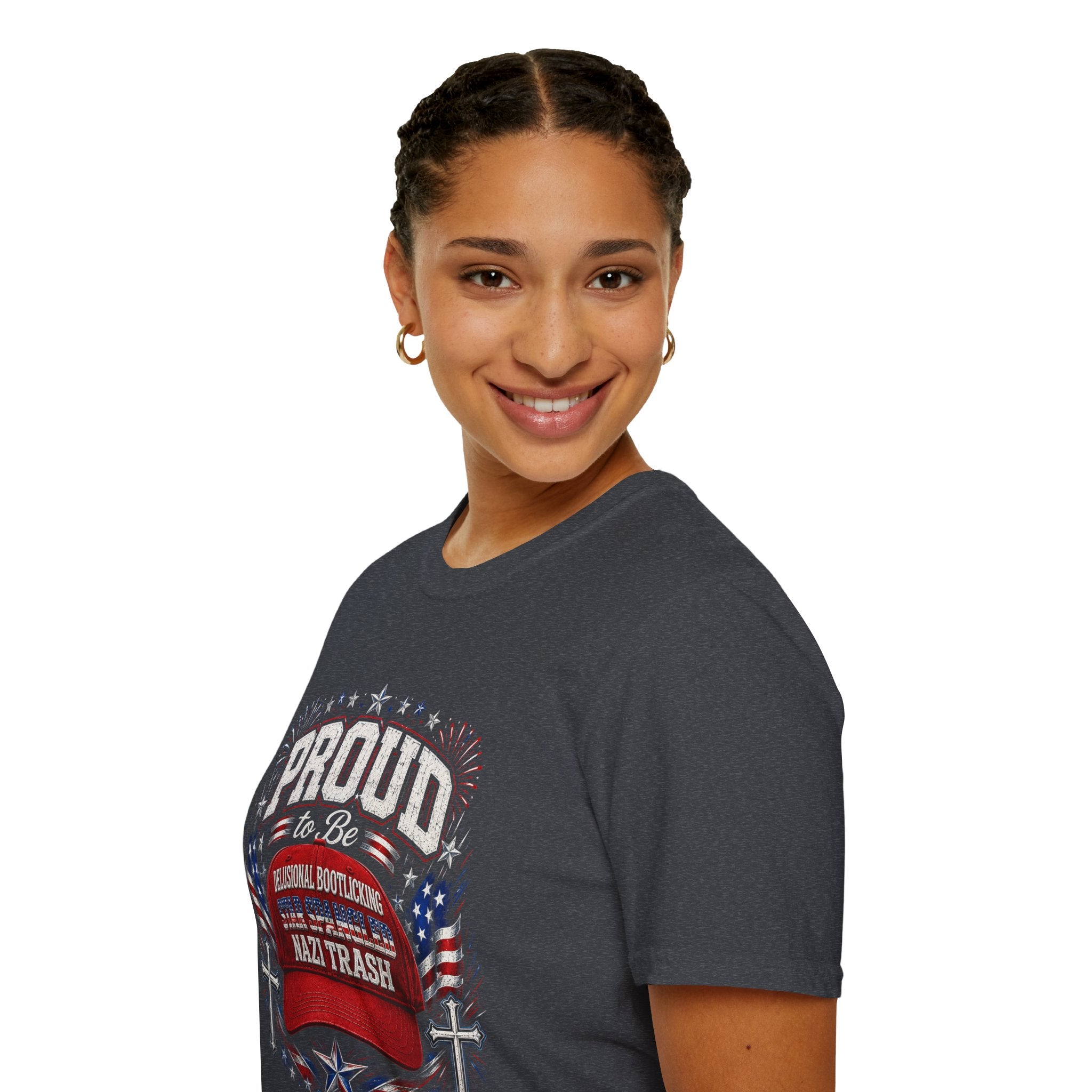 Star Spangled Awesome Graphic Tee ("Proud to Be Delusional Bootlicking Nazi Trash")