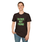 Silence Not Found T-Shirt — Bold Neon Text Tee