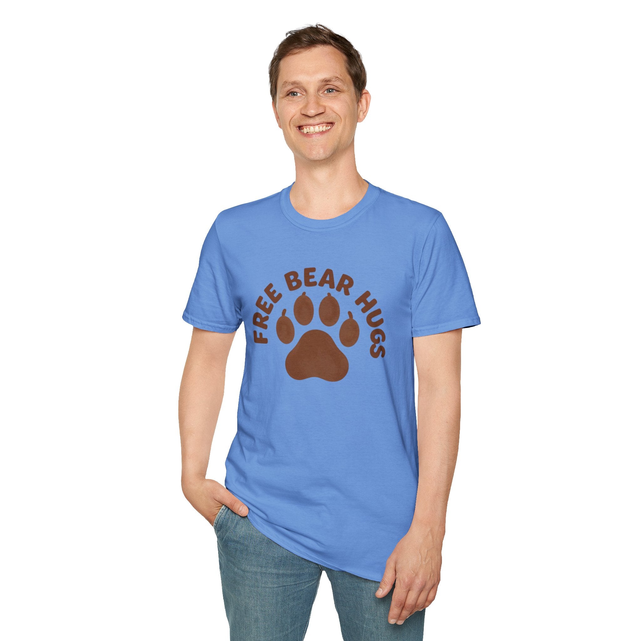 Free Bear Hugs T-Shirt — Cute Paw Print Wildlife Tee