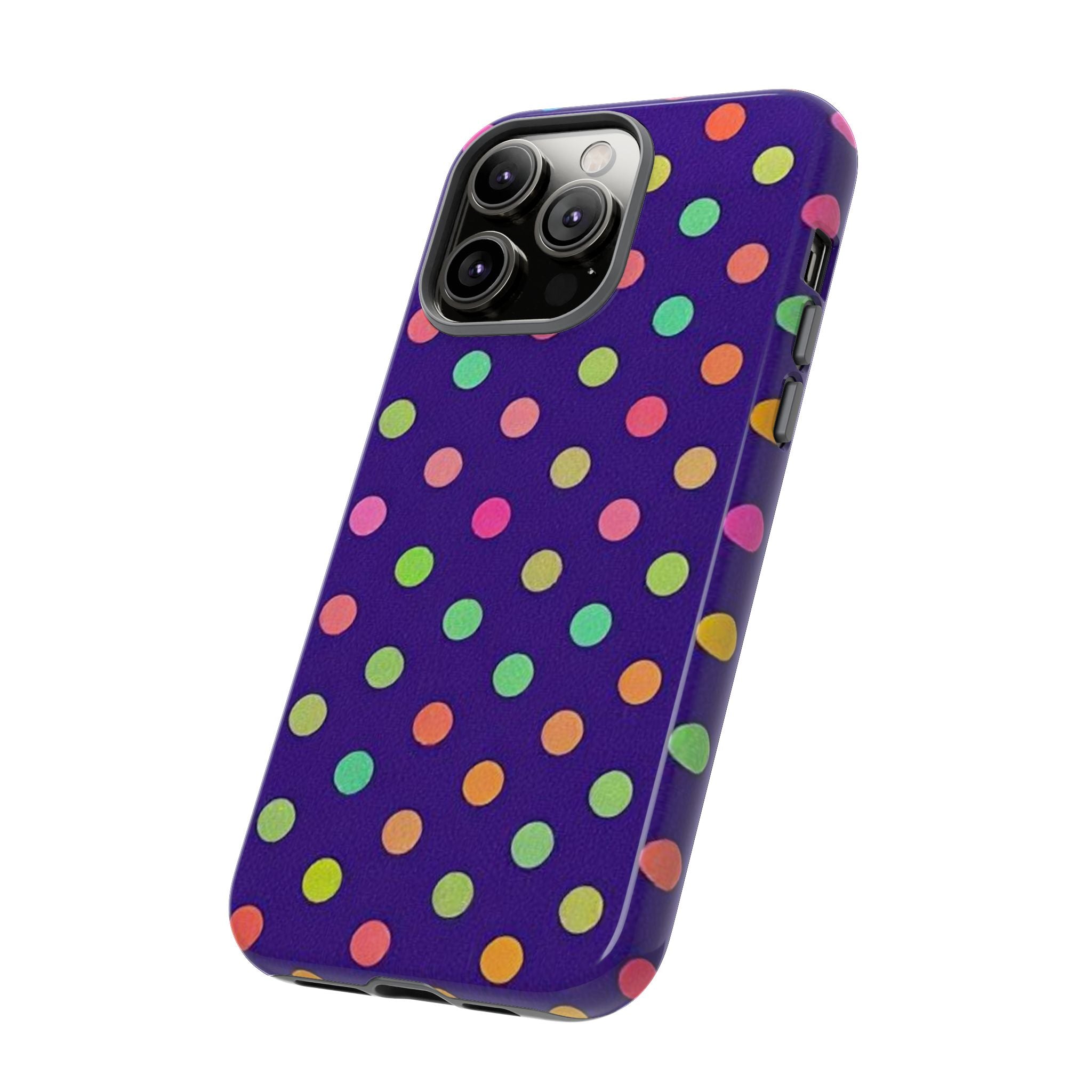 Colorful Polka Dot Tough Phone Case for iPhone