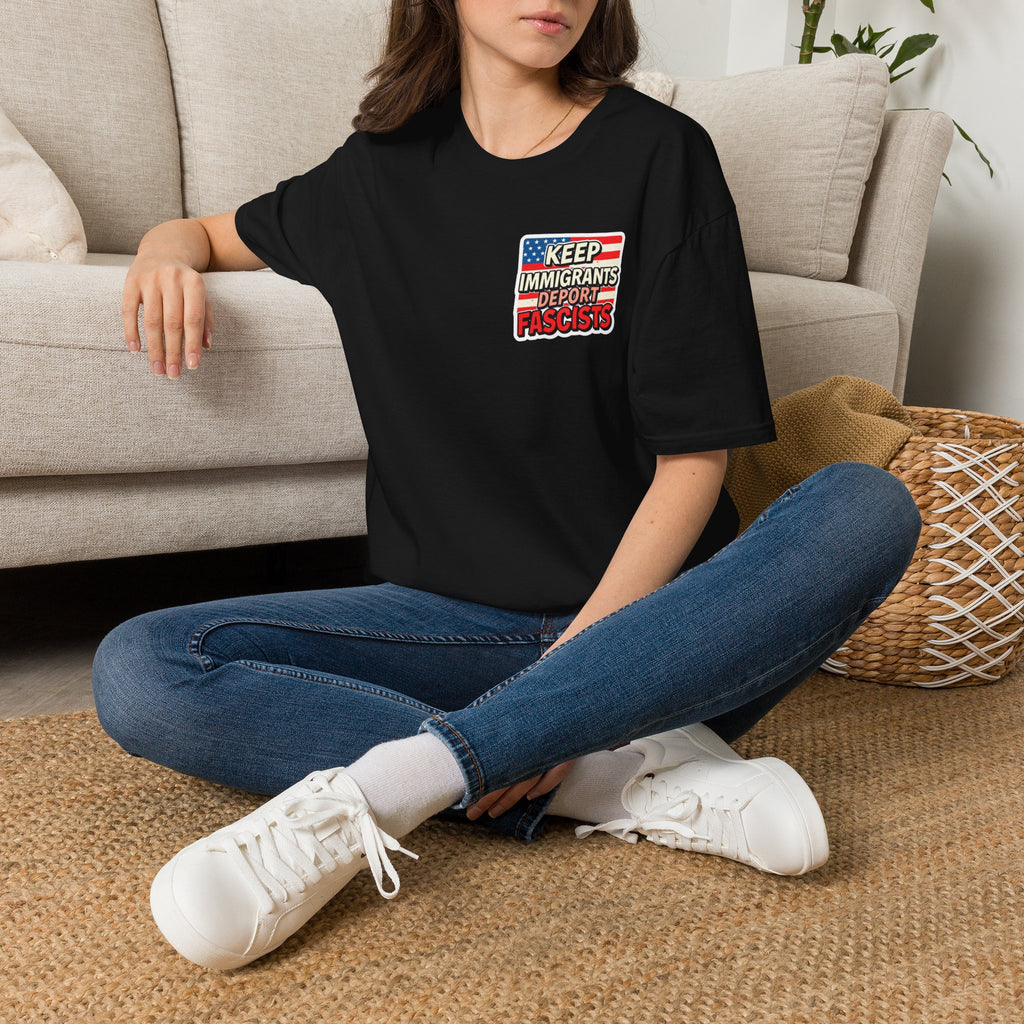 Keep Immigrants Deport Fascists Unisex Softstyle T-Shirt