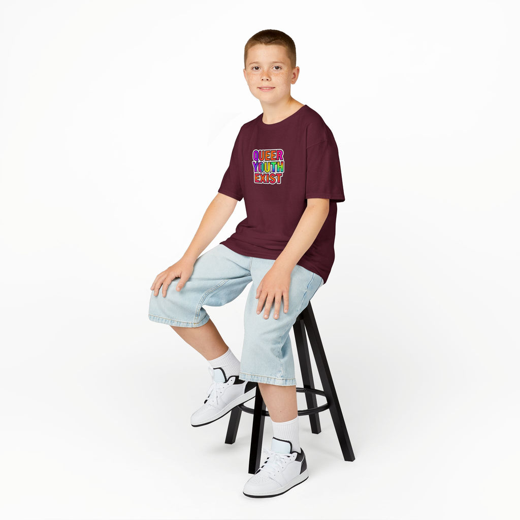 QUEER YOUTH EXIST Kids Heavy Cotton™ Tee - Pride Shirt for Children