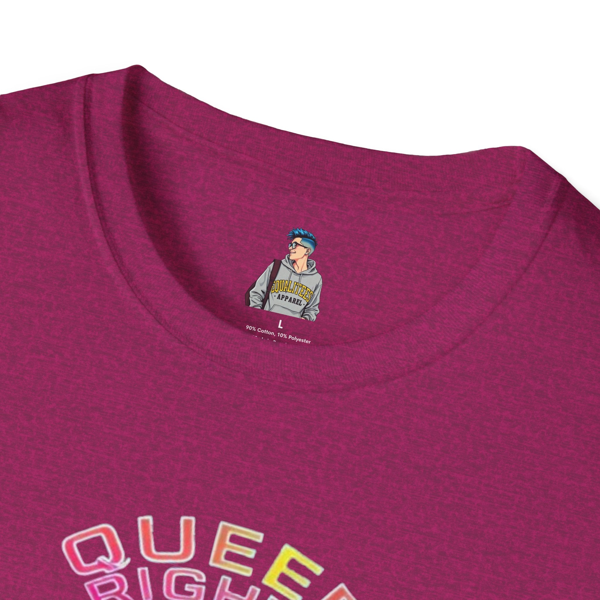 Unisex Softstyle T-Shirt - Queer Rights Are Human Rights Statement Tee