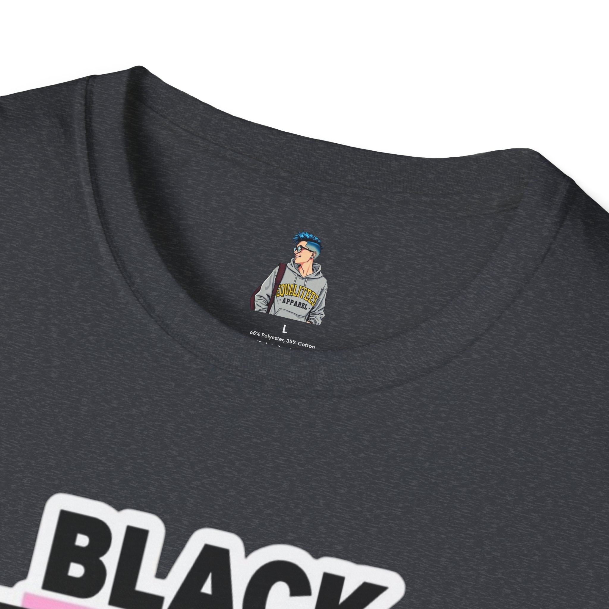 Unisex Softstyle T-Shirt - Black Trans Lives Matter Statement Tee