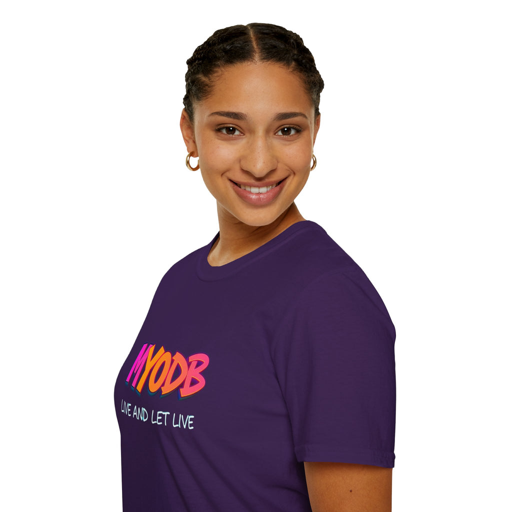 MYODB Live and Let Live T-Shirt | Unisex Softstyle Tee | Casual Streetwear