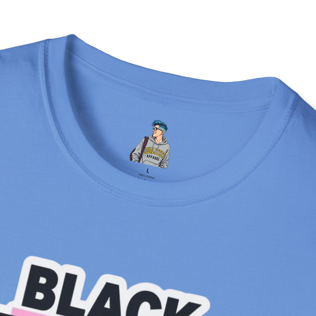 Unisex Softstyle T-Shirt - Black Trans Lives Matter Statement Tee