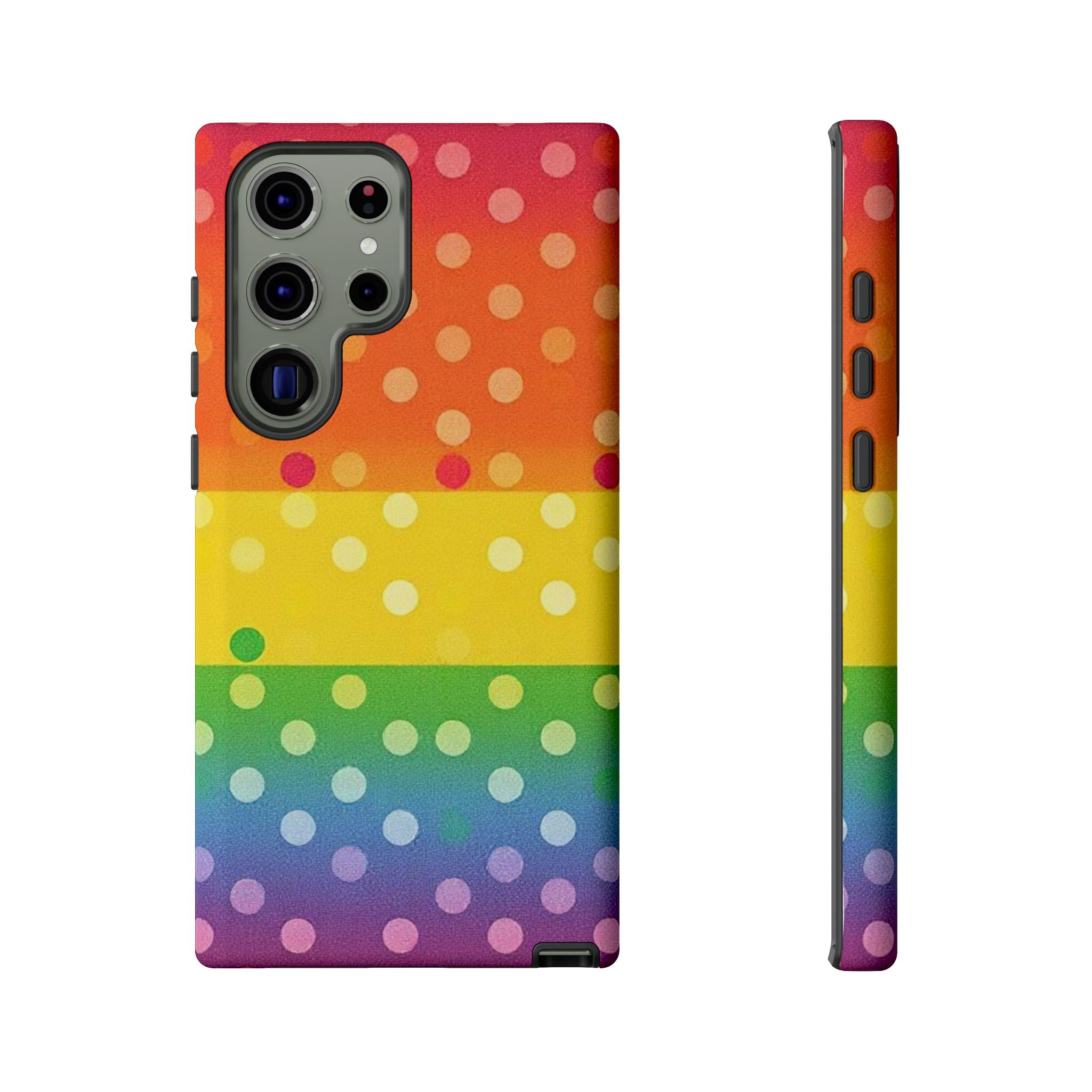 Rainbow Polka-Dot Tough Case for Android