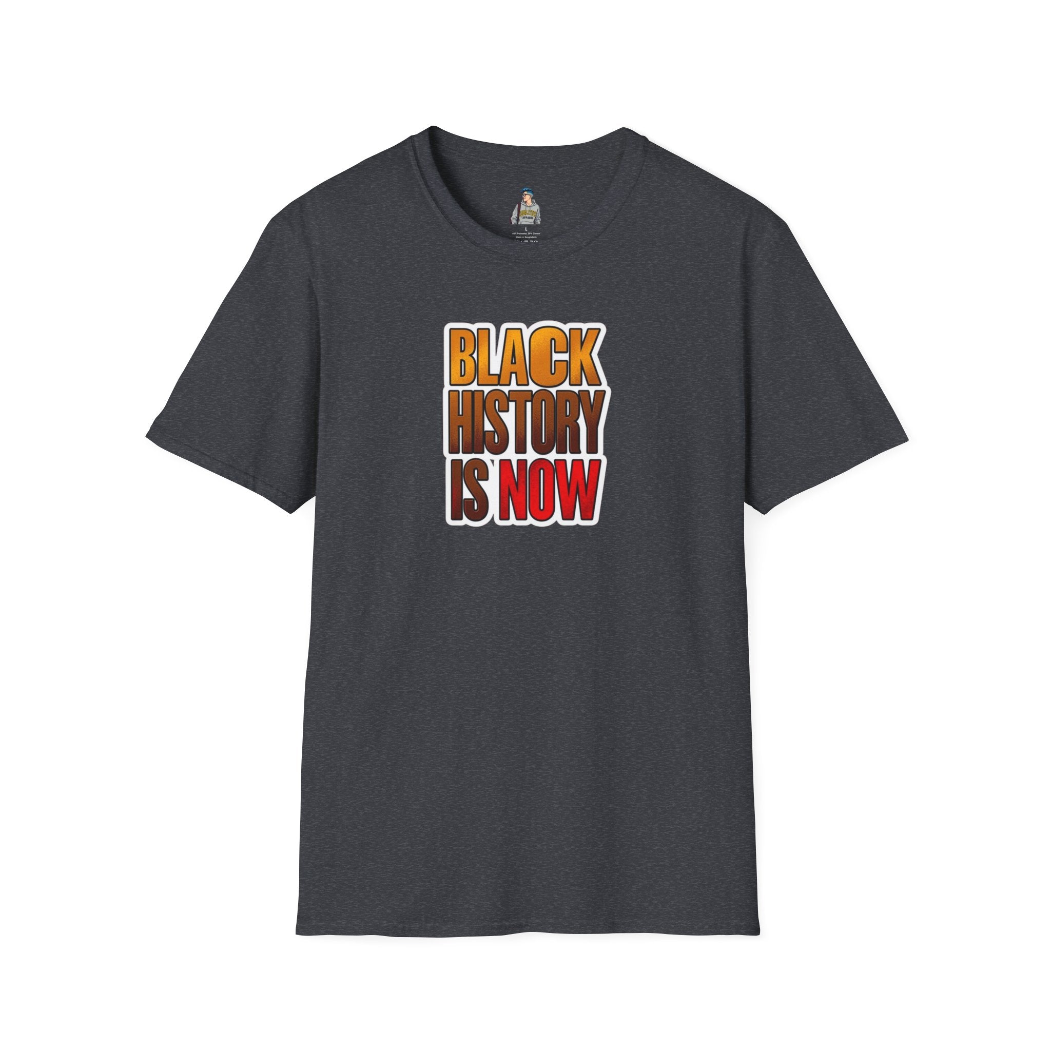 Unisex Softstyle T-Shirt - "Black History is Now" Inspirational Tee