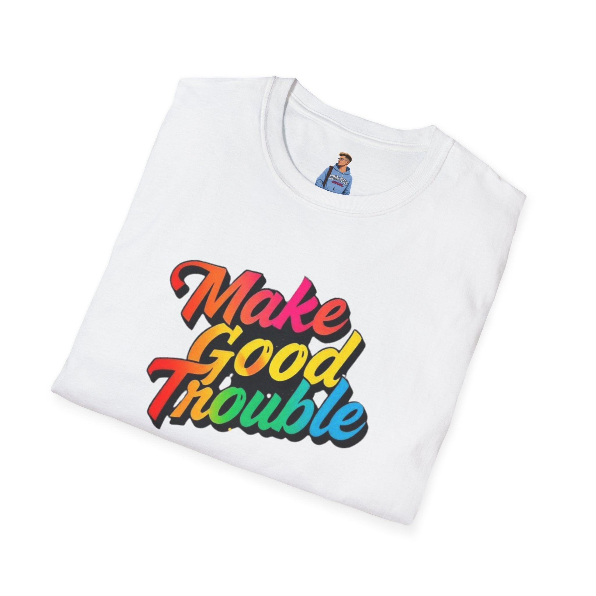Make Good Trouble' Rainbow T-Shirt