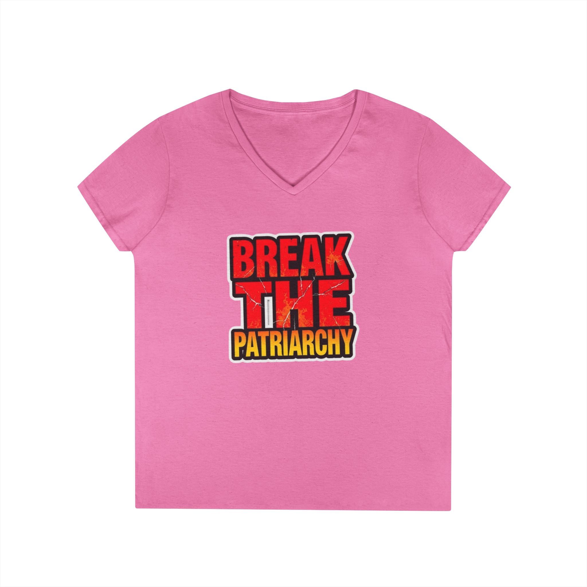 Women's Empowerment V-Neck T-Shirt - Break The Patriarchy