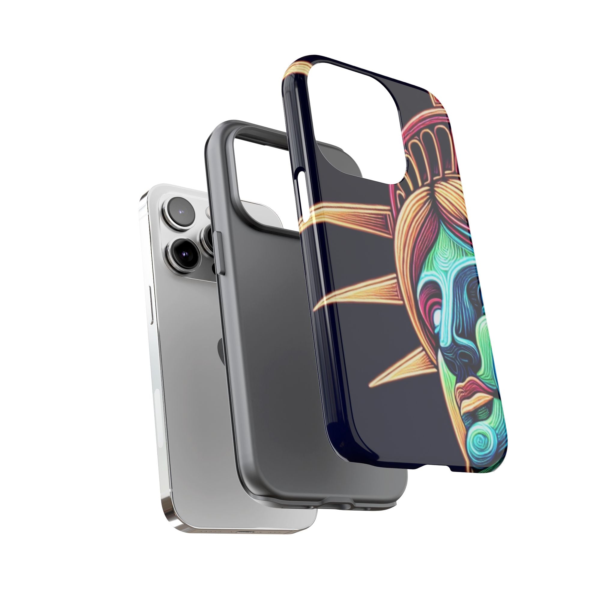 Statue of Liberty Neon Glowing Art Tough Case for Android & iPhone