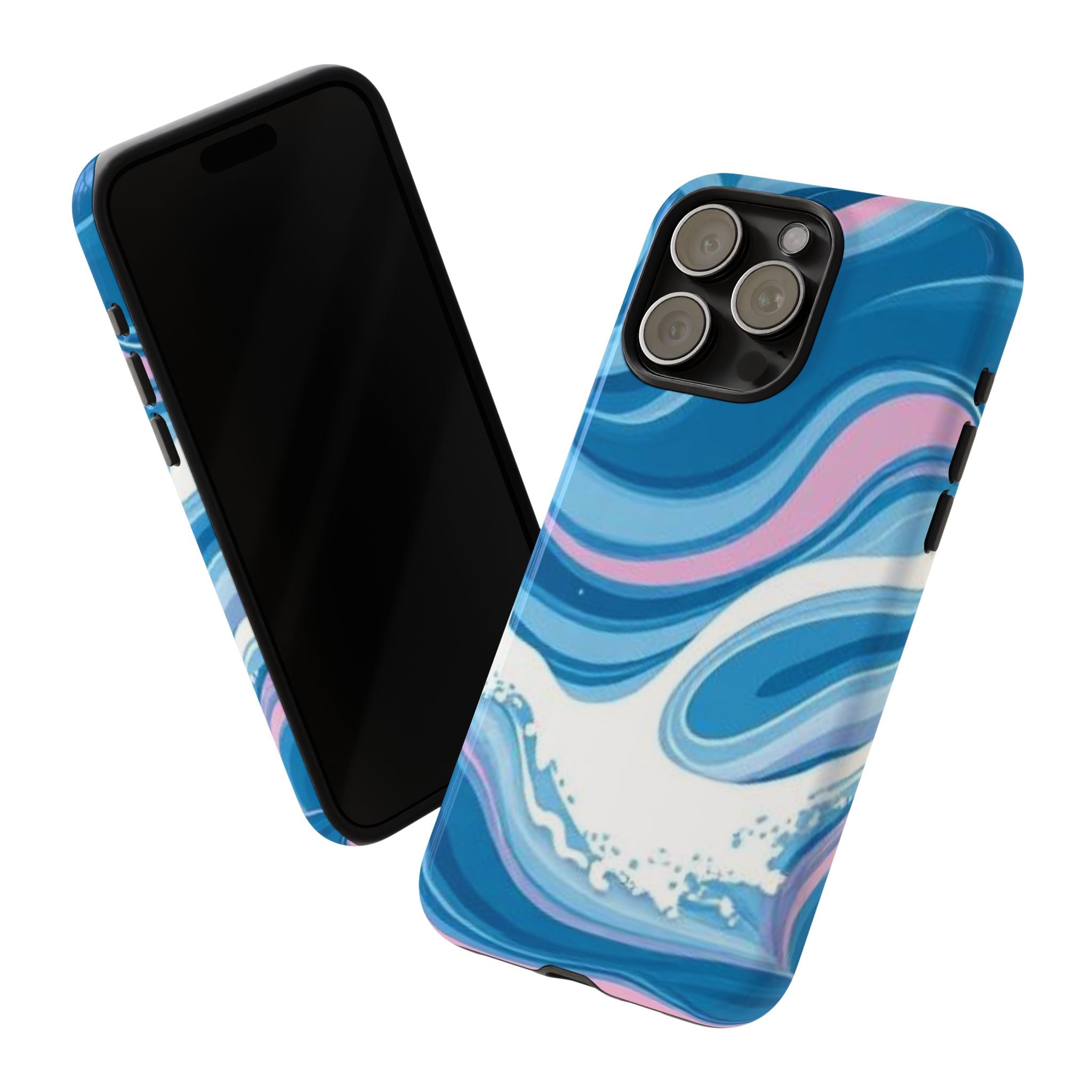 Blue & Pink Swirl Tough Case for iPhone
