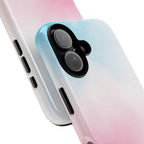 Pastel Cloud Tough Phone Case for iPhone Pink & Blue Gradient Protective Cover
