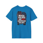 Unisex Softstyle T-Shirt - 'The People United' & 'MAGA Values Are NOT American Values' Graphic Tee