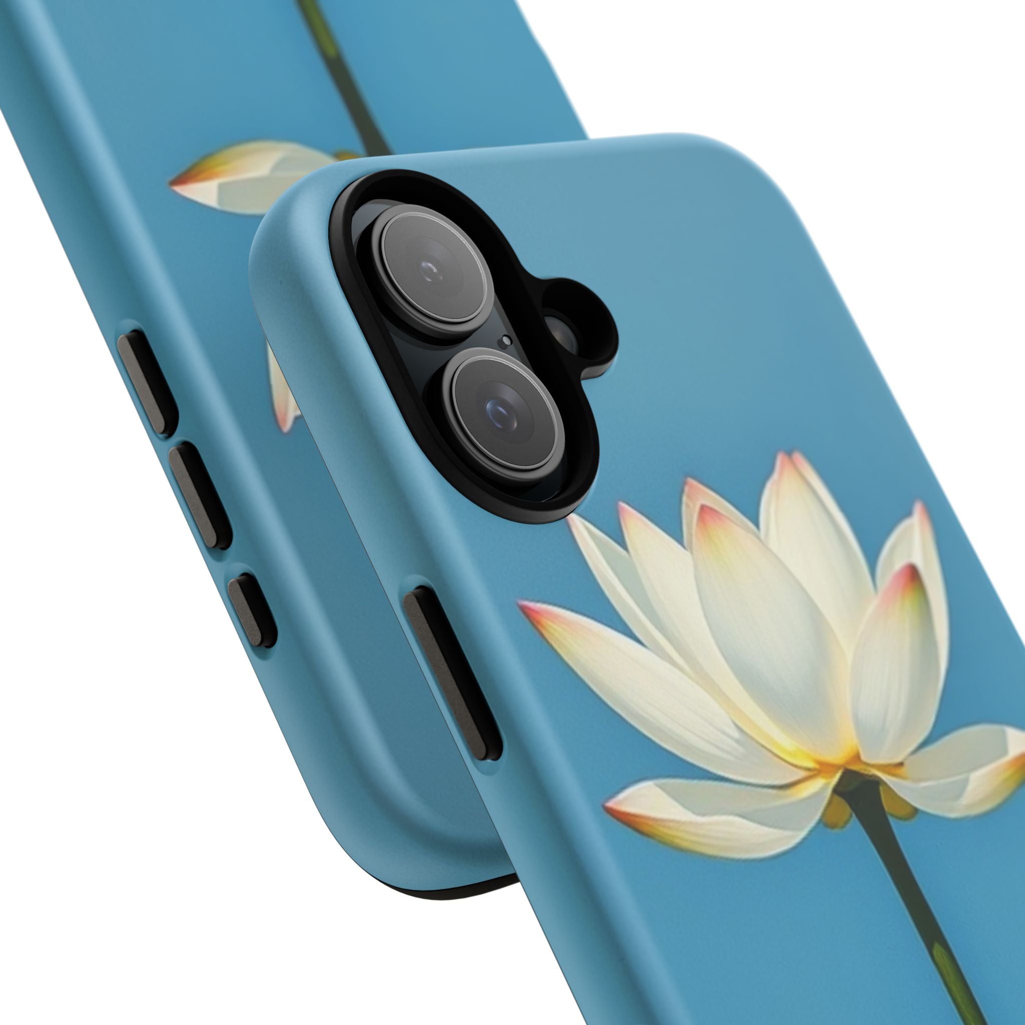 Open White Peace Lily Design Tough Case For Android & iPhone