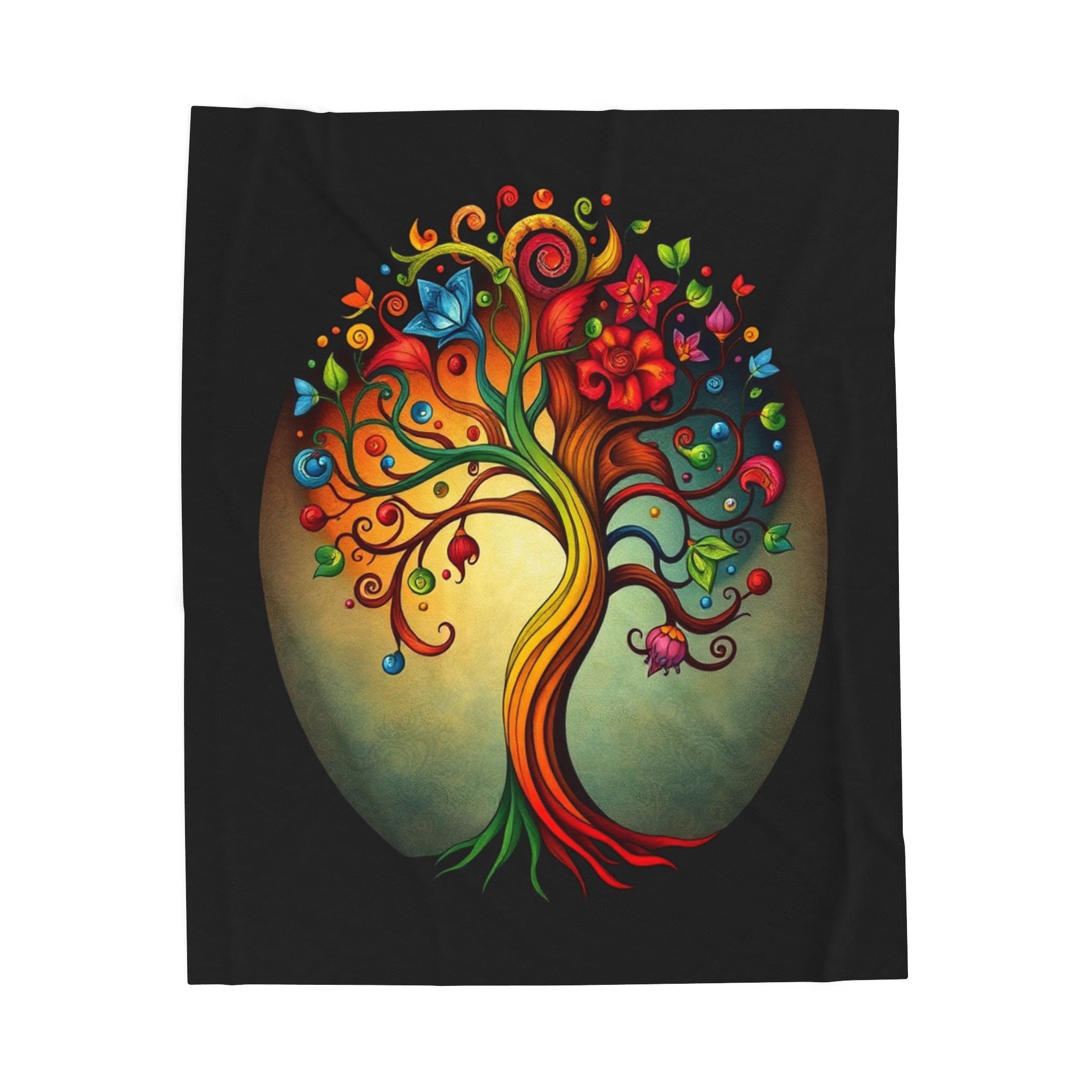 Diversity Tree Velveteen Plush Blanket – For Comfort and Warmth