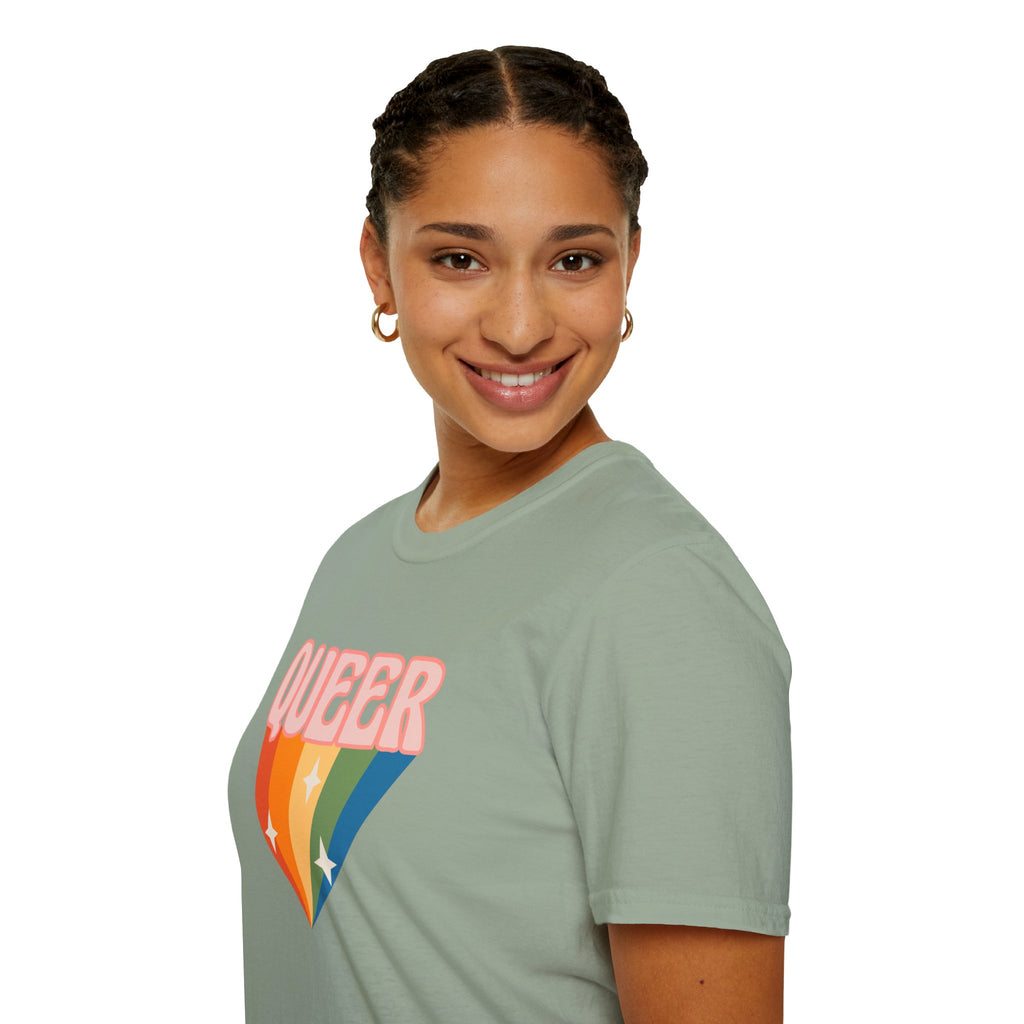 Queer Rainbow Sparkle Pride Tree Las Vegas T-Shirt
