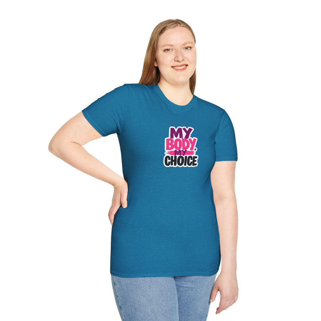 Empowering Unisex Softstyle T-Shirt - 'My Body, My Choice' Statement Tee