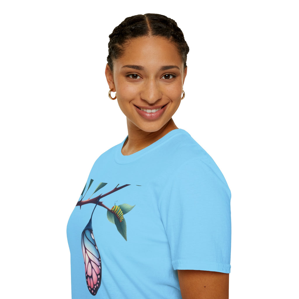 Trans Caterpillar to Butterfly Graphic T-Shirt