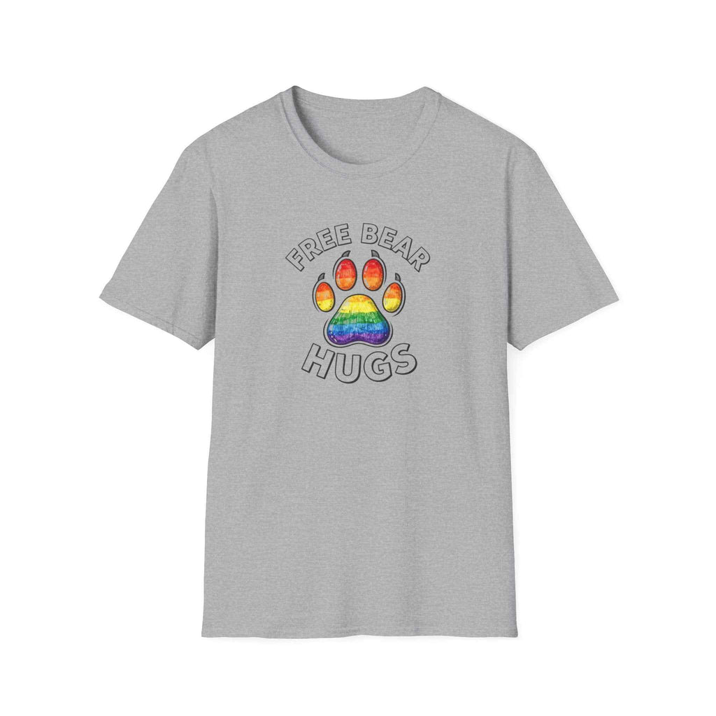 Free Bear Hugs Rainbow Paw T-Shirt