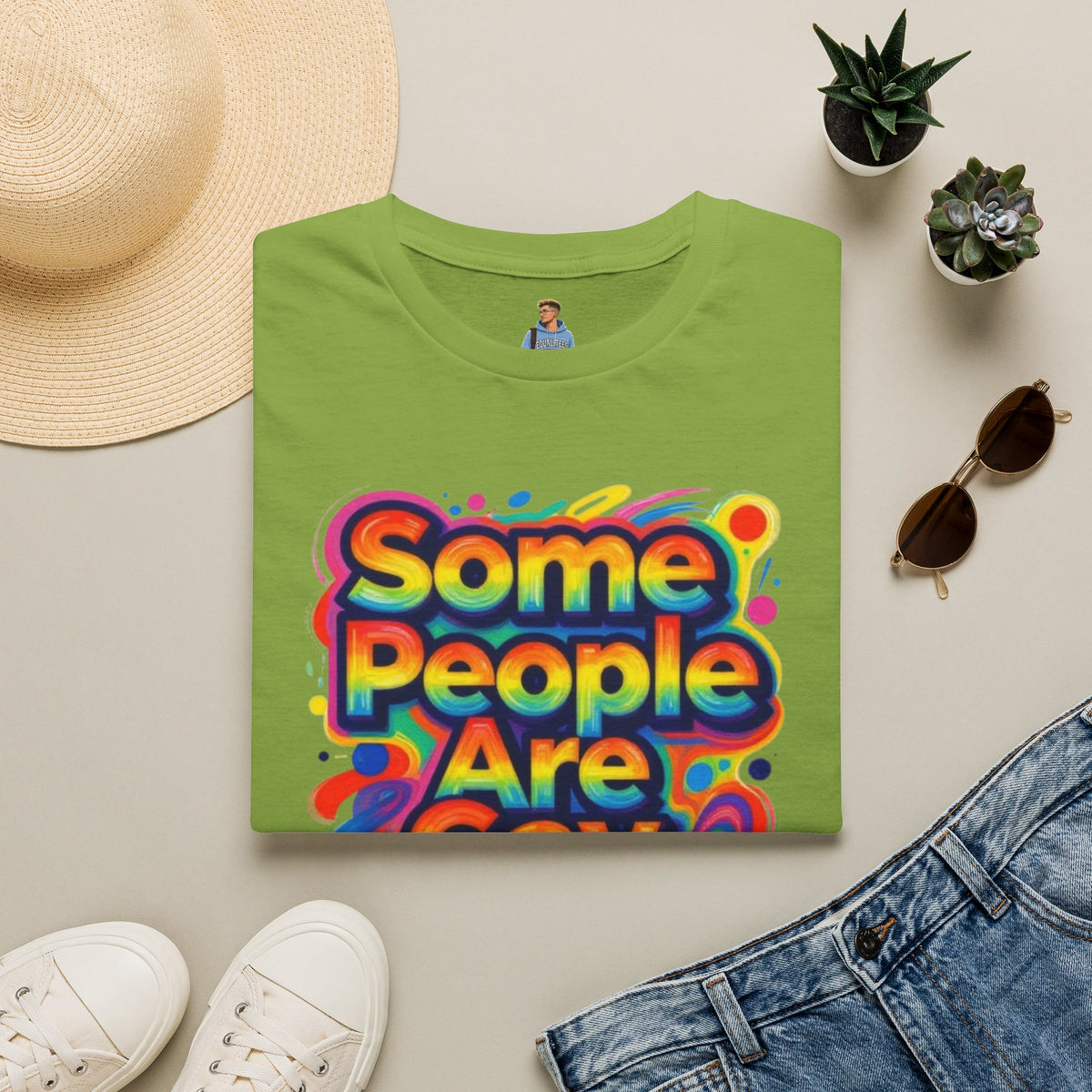 Some People Are Gay Get Over It T-Shirt — Rainbow Pride Statement Tee