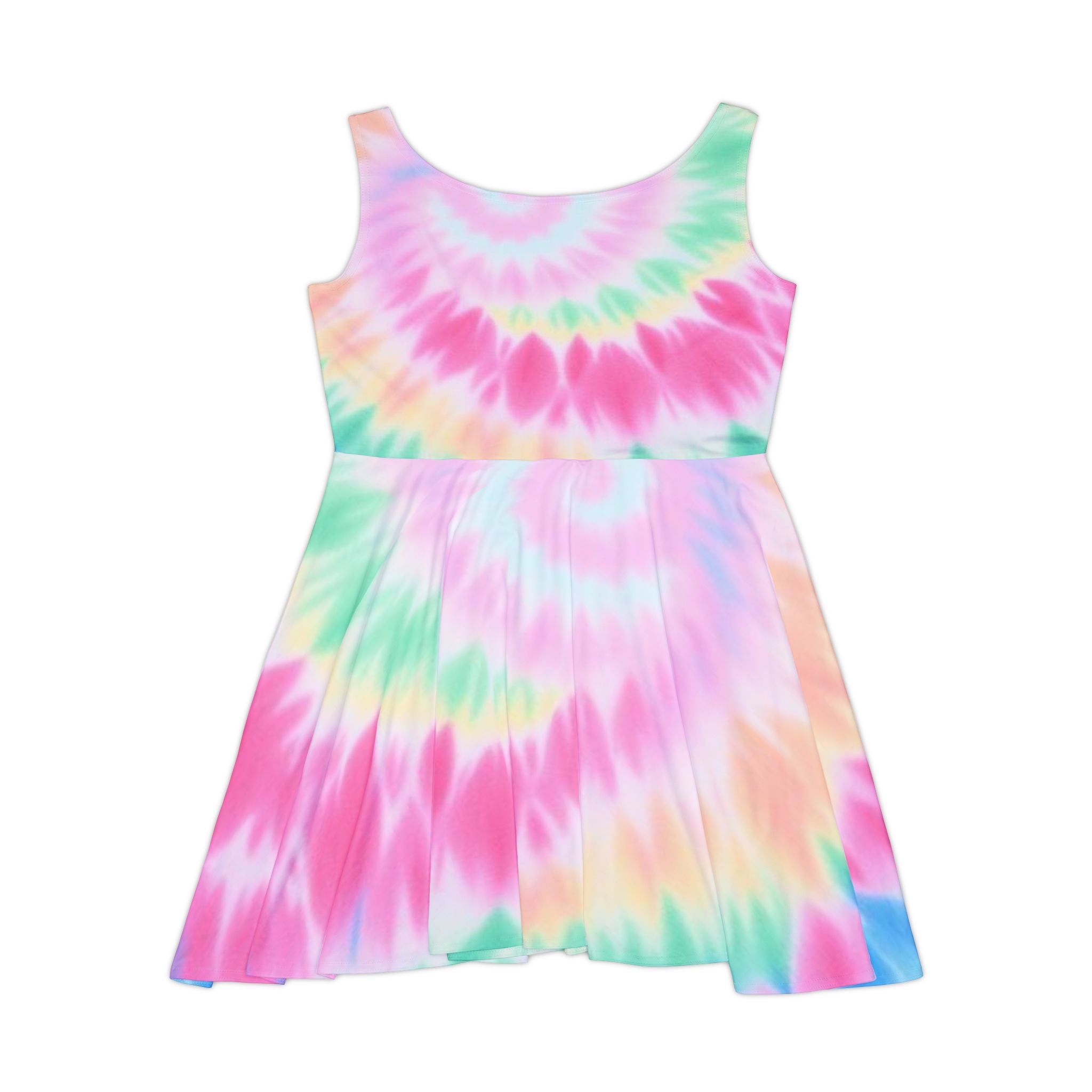 Vibrant Tie-Dye Skater Dress - Perfect for Summer Outings & Festivals