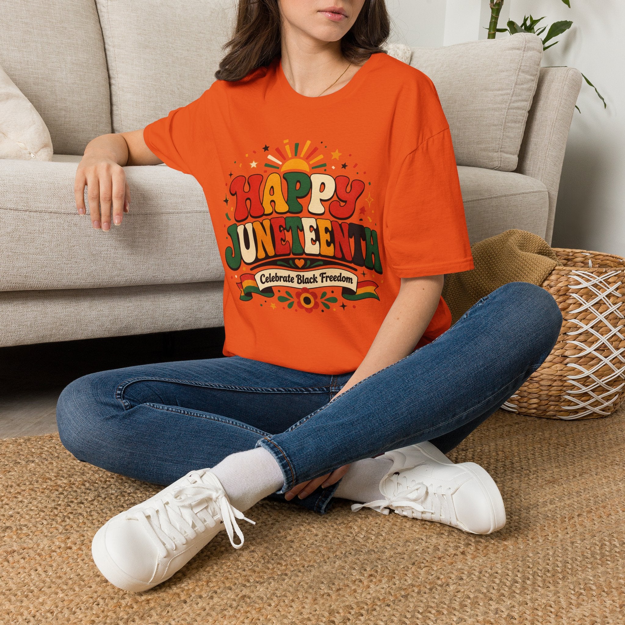 Juneteenth T-Shirt - "Happy Juneteenth" Retro Celebration Tee