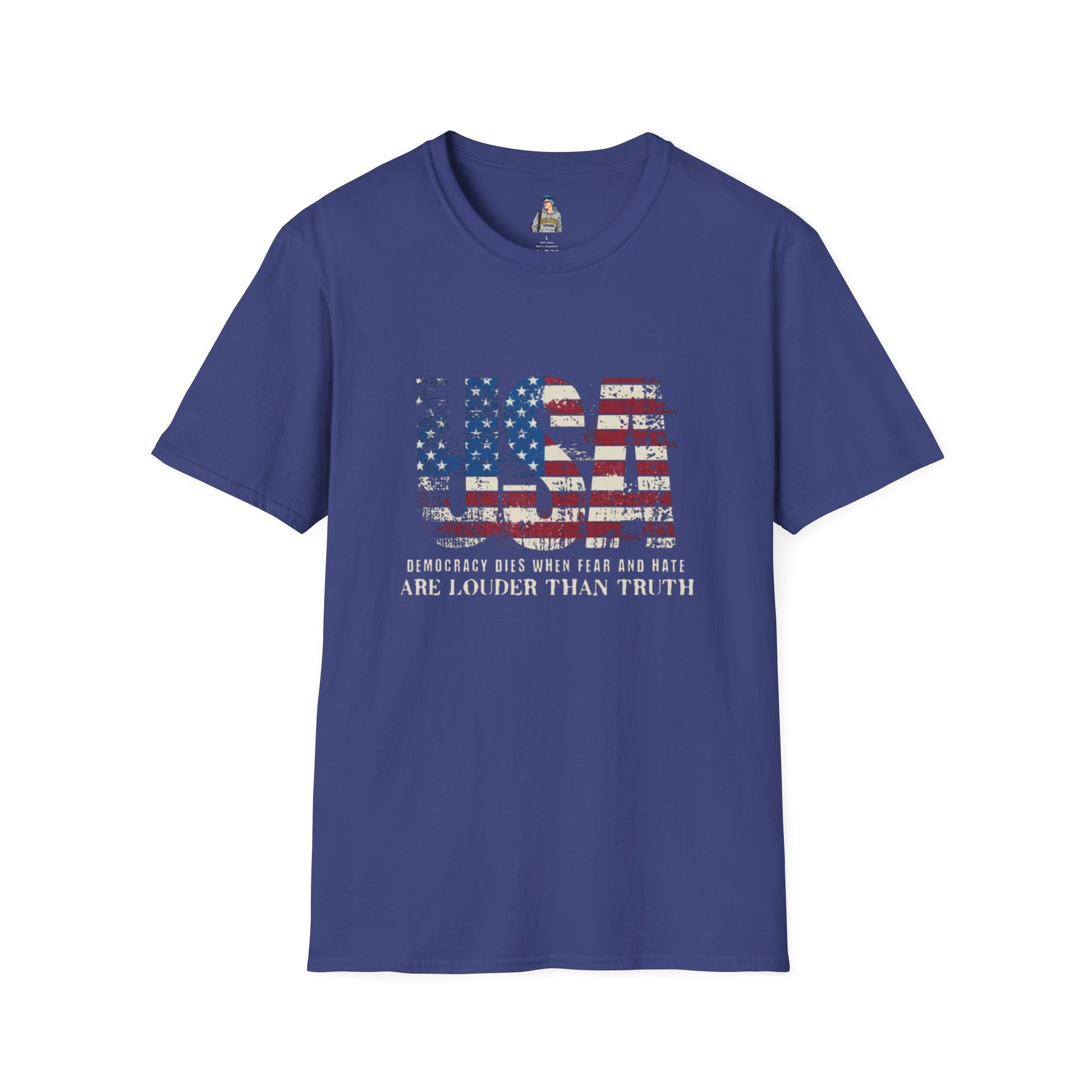 USA Democracy Statement Unisex Softstyle T-Shirt