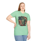 Statue of Liberty Stepping on MAGA American Flag T-Shirt — Patriotic USA Independence Day Tee